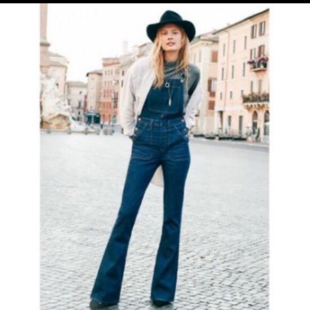 Madewell flea market flare overalls